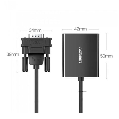 UGREEN VGA To HDMI Adapter With 3.5mm Audio
