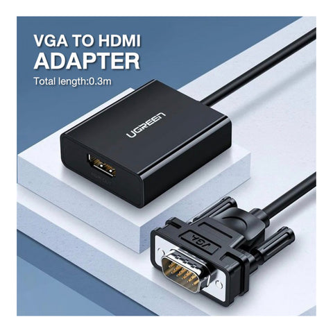 UGREEN VGA To HDMI Adapter With 3.5mm Audio