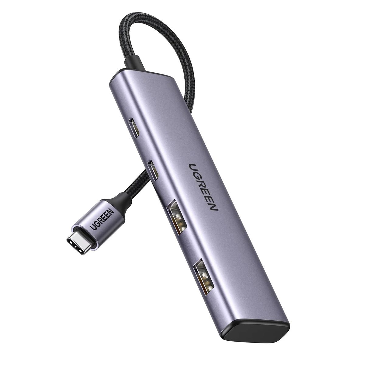UGREEN Aluminium USB C Hub, 4 Ports USB C with 2 USB C & 2 USB 3.0, USB-C Multiport Splitter with 5Gbps