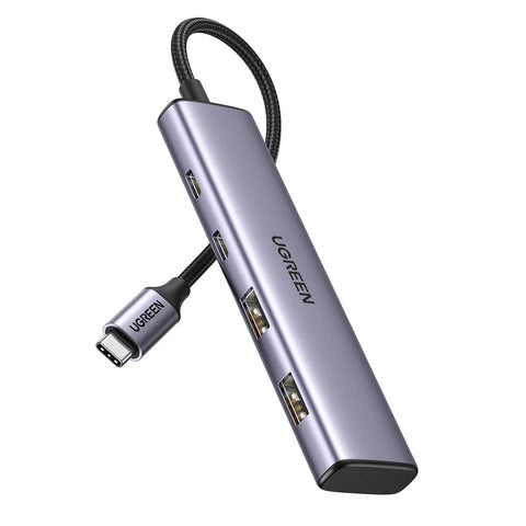 UGREEN Aluminium USB C Hub, 4 Ports USB C with 2 USB C & 2 USB 3.0, USB-C Multiport Splitter with 5Gbps