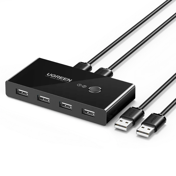 UGREEN USB 2.0 Switch, 2 In 4 Output USB KVM Switch