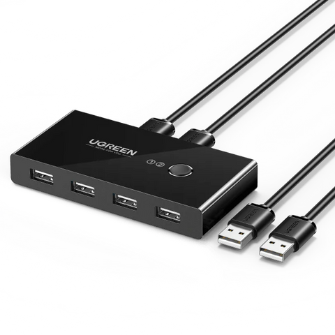 UGREEN USB 2.0 Switch, 2 In 4 Output USB KVM Switch