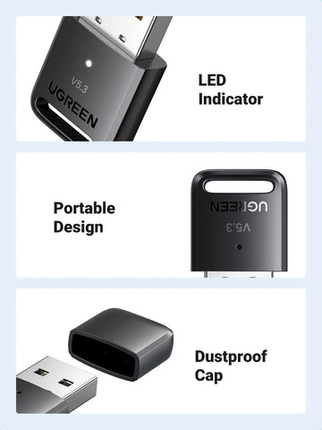 UGREEN USB Bluetooth 5.3 Adapter for PC